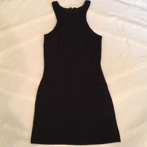 Black Express Fitted Mini Dress w/Pocket Detail